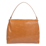 Bruine hobo schoudertas met ritssluiting