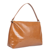 Bruine hobo schoudertas met ritssluiting