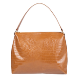 Bruine hobo schoudertas met ritssluiting