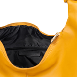 Mosterdkleurige hobo tote tas met ritssluiting