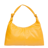 Mosterdkleurige hobo tote tas met ritssluiting