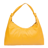 Mosterdkleurige hobo tote tas met ritssluiting