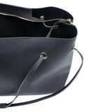 Zwarte carryall tote tas met dubbele handgrepen