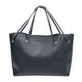 Zwarte carryall tote tas met dubbele handgrepen