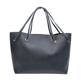 Zwarte carryall tote tas met dubbele handgrepen