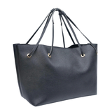 Zwarte carryall tote tas met dubbele handgrepen